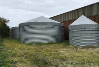 Regenwater silo, drainwater silo en dagvoorraad silo